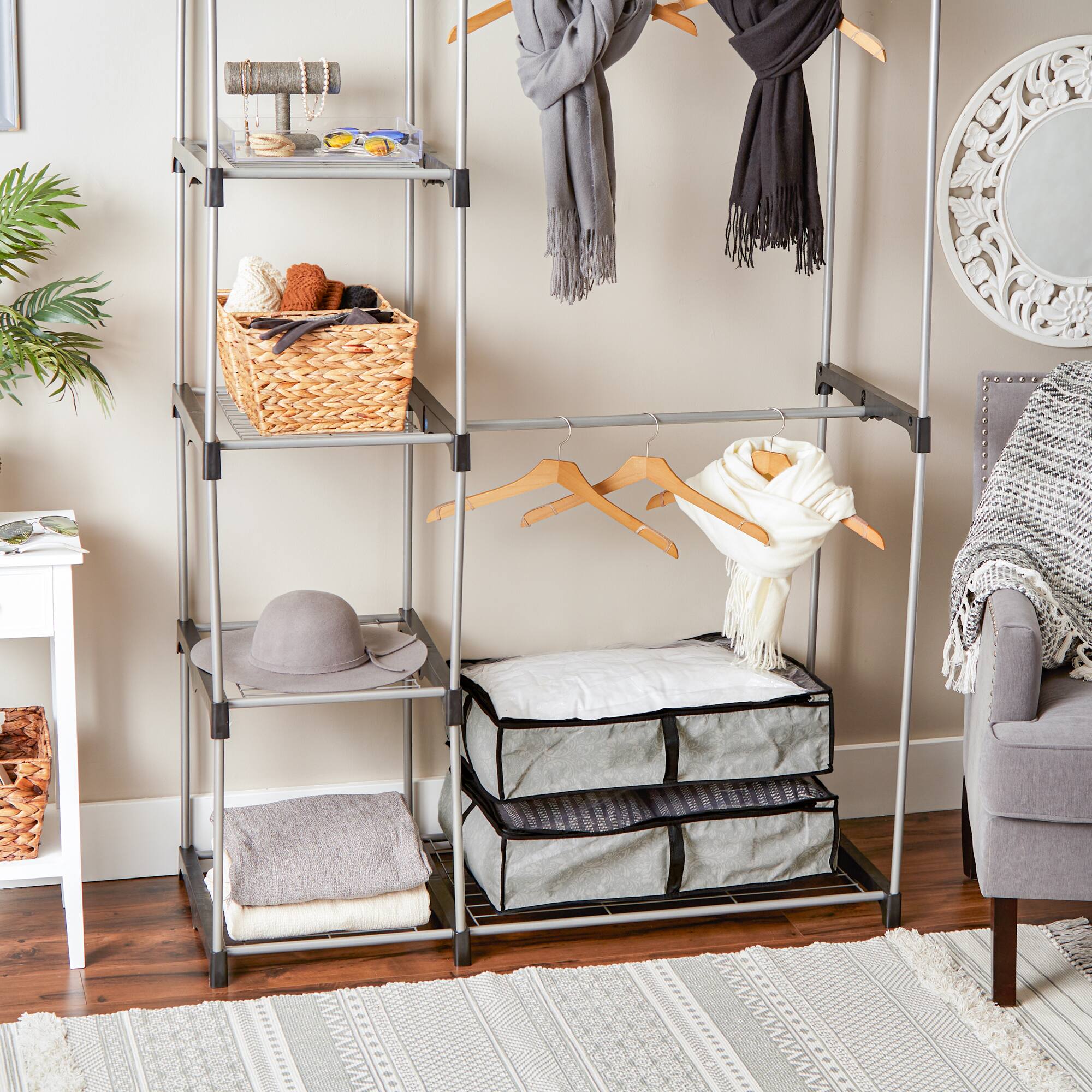 DII® Medium Damask Under-The-Bed Soft Storage Set, 2ct.